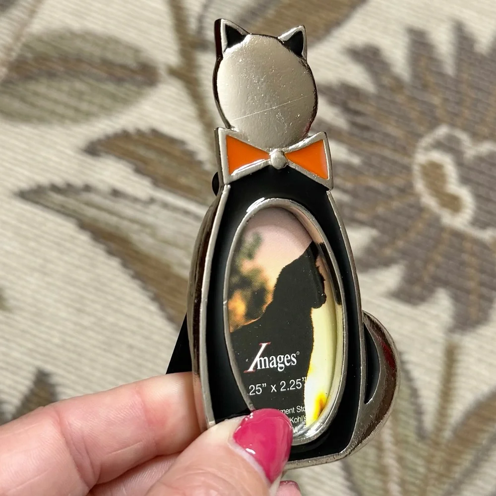 Tuxedo Cat Picture Frame Metal